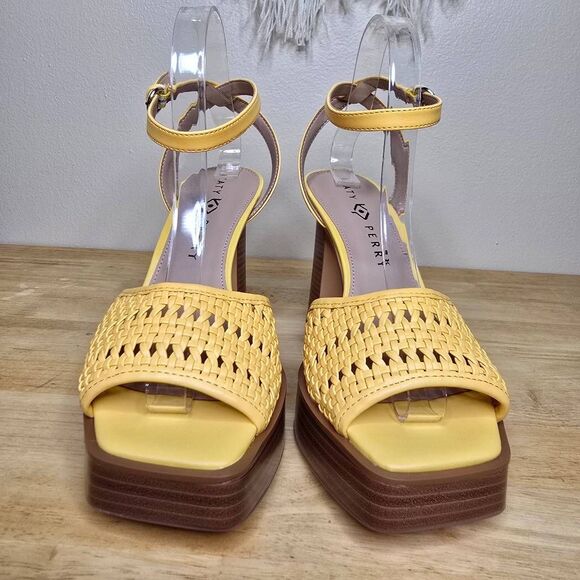 Katy Perry The Steady Ankle Strap Heels Pineapple Yellow Size 8.5 - Picture 11 of 14
